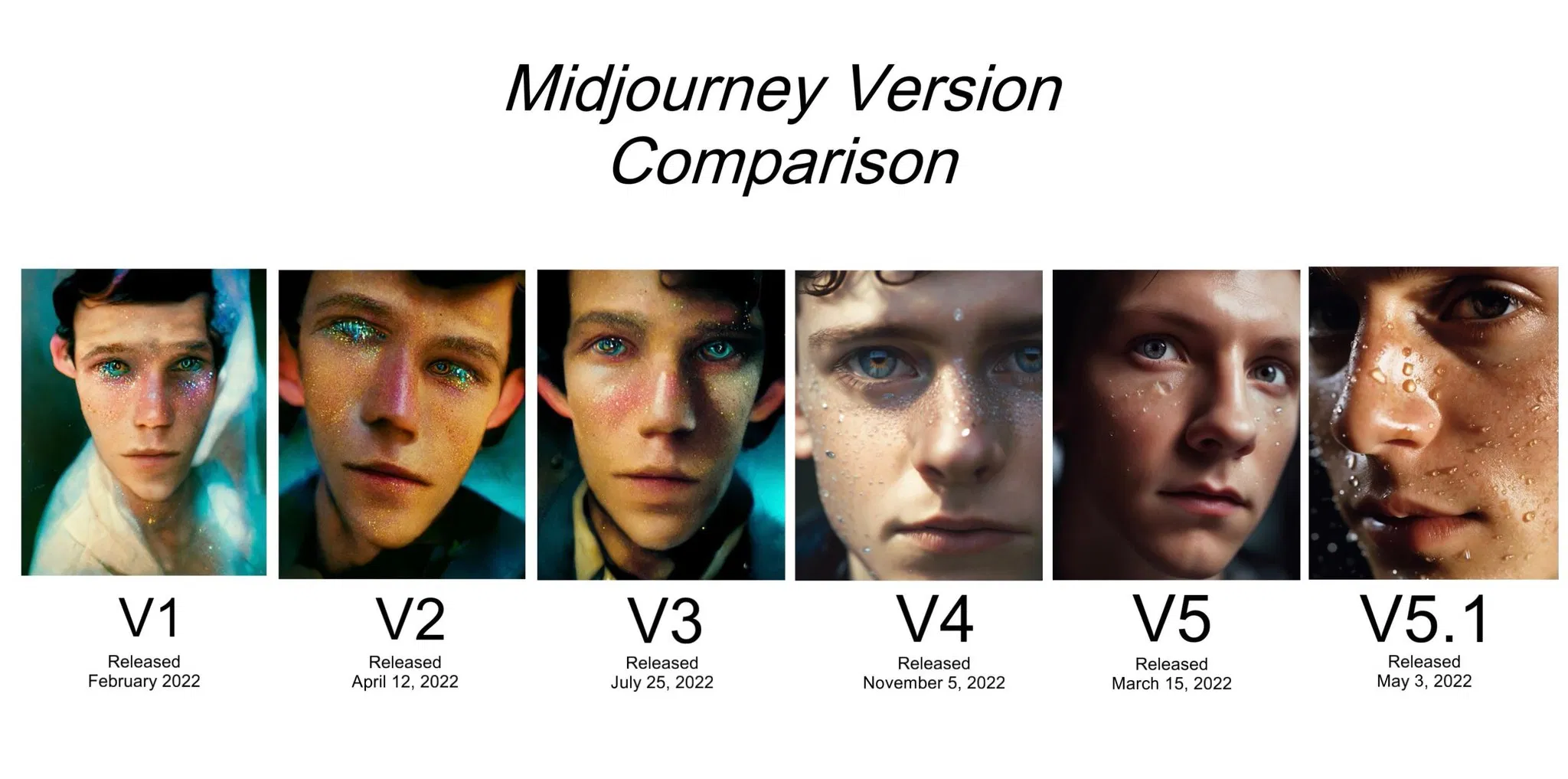 Midjourney 版本对比 · 初遇阶段